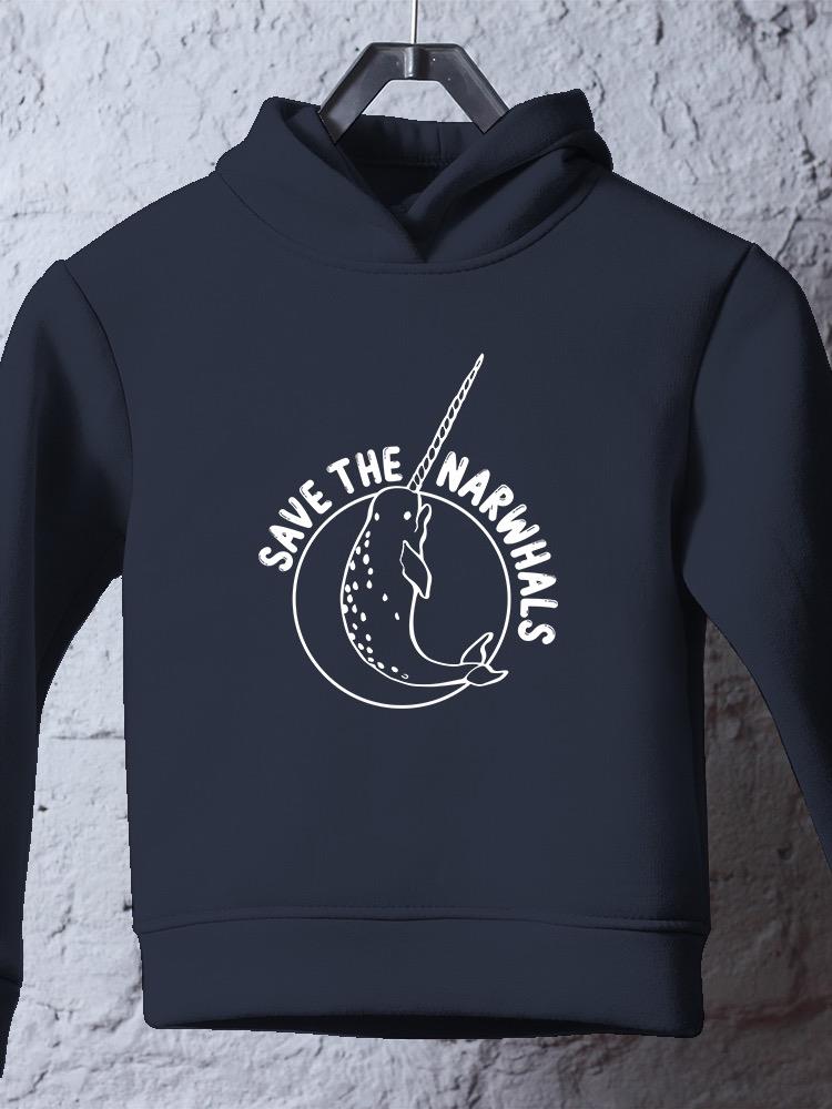 Save The Narwhals Hoodie -SmartPrintsInk Designs