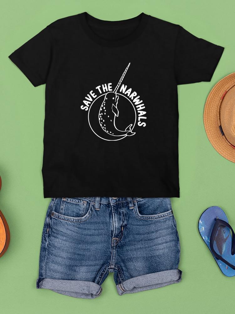 Save The Narwhals T-shirt -SmartPrintsInk Designs