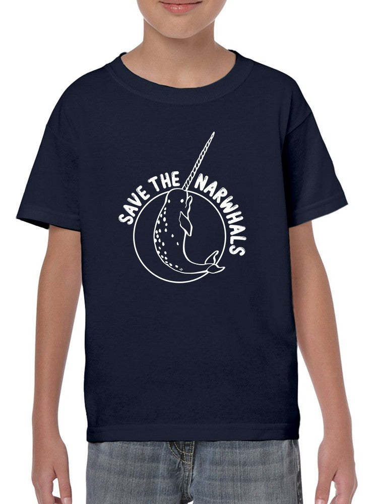Save The Narwhals T-shirt -SmartPrintsInk Designs