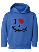 I Love Sharks Hoodie -SmartPrintsInk Designs