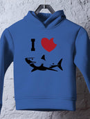 I Love Sharks Hoodie -SmartPrintsInk Designs