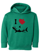 I Love Sharks Hoodie -SmartPrintsInk Designs