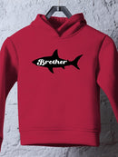 Shark, Brother Lettering Hoodie -SmartPrintsInk Designs