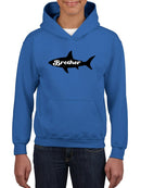 Shark, Brother Lettering Hoodie -SmartPrintsInk Designs