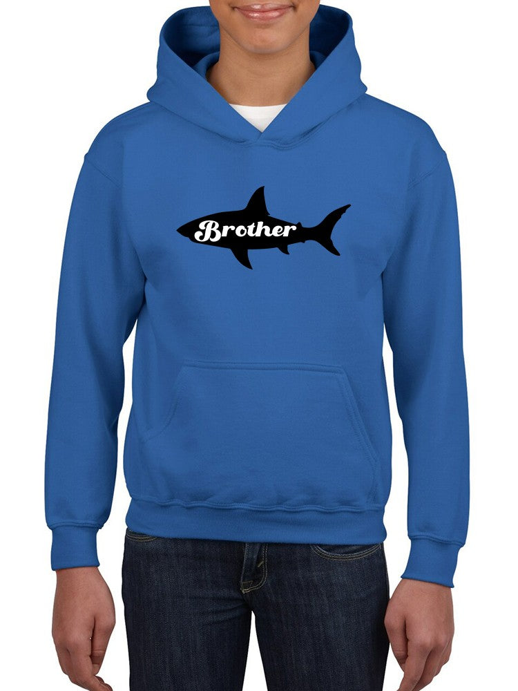 Shark, Brother Lettering Hoodie -SmartPrintsInk Designs