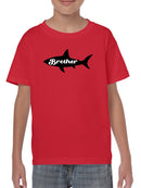 Shark, Brother Lettering T-shirt -SmartPrintsInk Designs