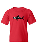 Shark, Brother Lettering T-shirt -SmartPrintsInk Designs