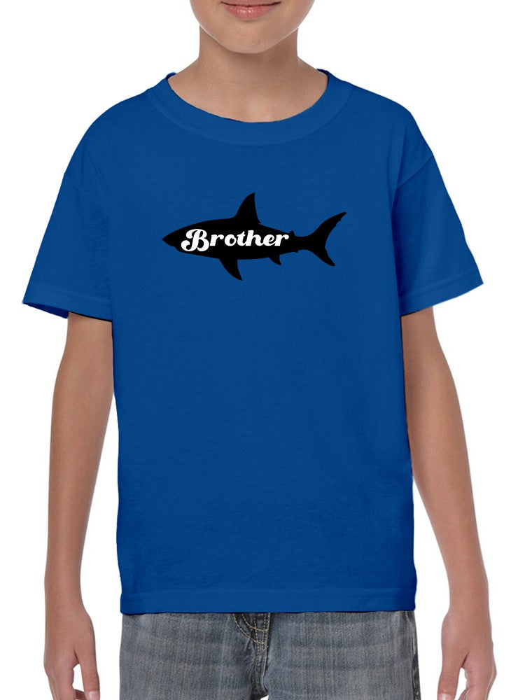 Shark, Brother Lettering T-shirt -SmartPrintsInk Designs
