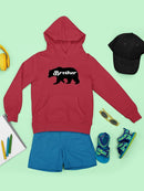 Bear, Brother Lettering Hoodie -SmartPrintsInk Designs