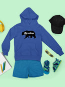 Bear, Brother Lettering Hoodie -SmartPrintsInk Designs