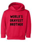 World's Okayest Brother Hoodie -SmartPrintsInk Designs