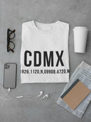 Cdmx Coordinates T-shirt -SmartPrintsInk Designs