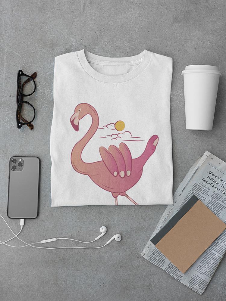 Hand Flamingo T-shirt -SmartPrintsInk Designs