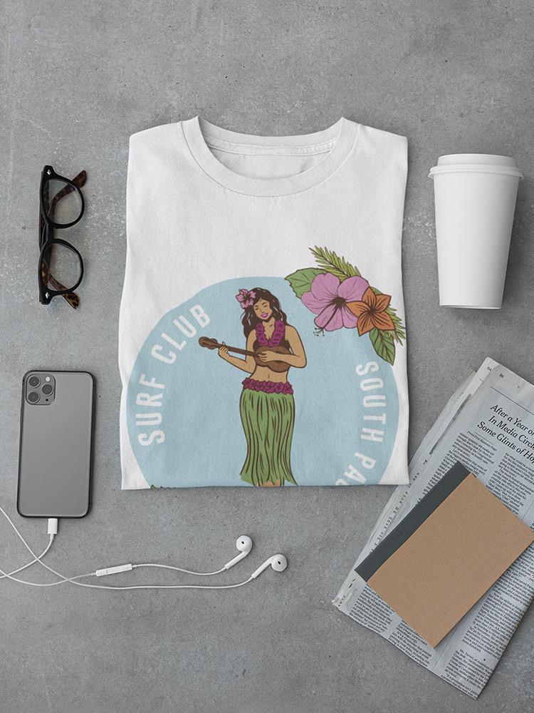 Hawaiian Woman With Ukelele T-shirt -SmartPrintsInk Designs