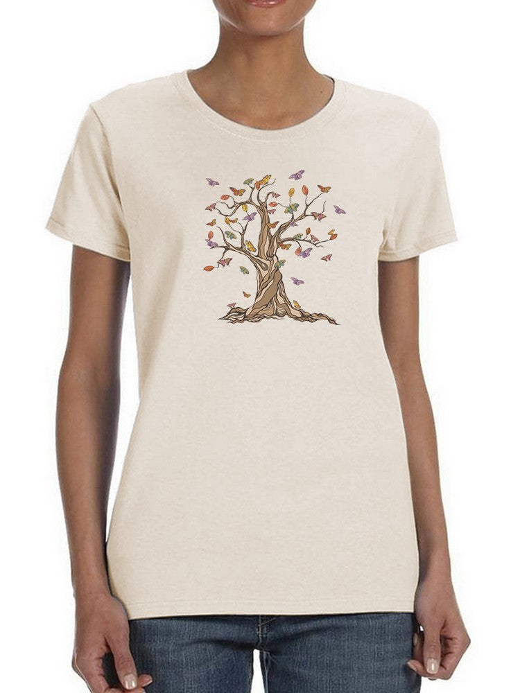 Butterflies In A Tree T-shirt -SmartPrintsInk Designs