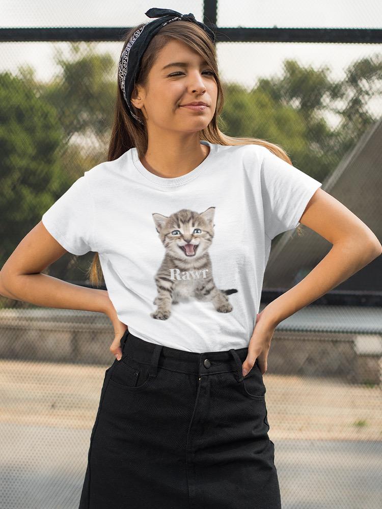 Fierce Cute Cat T-shirt -SmartPrintsInk Designs