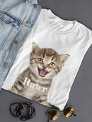 Fierce Cute Cat T-shirt -SmartPrintsInk Designs