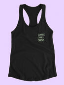 Coffee, Carbs And Cardio Racerback Tank -SmartPrintsInk Designs