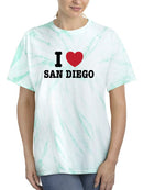 I Love San Diego Tie-Dye Cyclone -SmartPrintsInk Designs