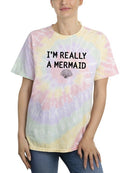 Really A Mermaid T-shirt -SmartPrintsInk Designs