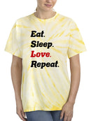 Eat Sleep Love Repeat T-shirt -SmartPrintsInk Designs