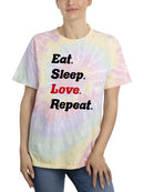 Eat Sleep Love Repeat T-shirt -SmartPrintsInk Designs