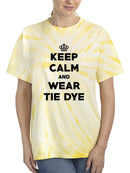 Keep Calm And Wear Tie Dye T-shirt -SmartPrintsInk Designs