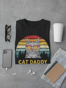 Cat With Sunglasses In Sunset T-shirt -SmartPrintsInk Designs