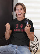 I Love Zombies T-shirt -SmartPrintsInk Designs