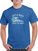 Enjoy The Waves Quote T-shirt -SmartPrintsInk Designs
