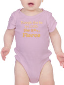 Little But Fierce Quote Bodysuit Baby's -SmartPrintsInk Designs