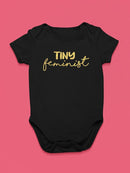 Tiny Feminist Quote Bodysuit Baby's -SmartPrintsInk Designs