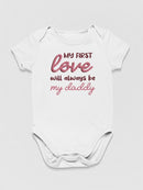 My First Love, Quote Bodysuit Baby's -SmartPrintsInk Designs