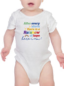 After Every Storm, Quote Bodysuit Baby's -SmartPrintsInk Designs
