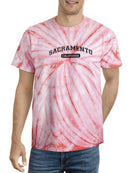 Sacramento California Tie Dye Tee -SmartPrintsInk Designs