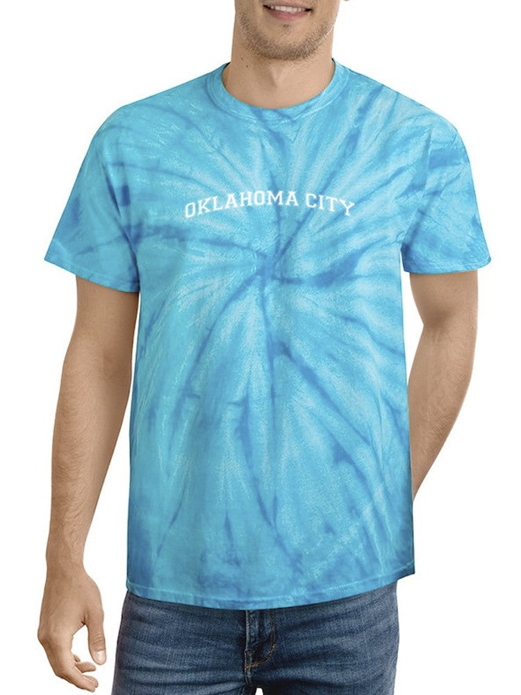 Oklahoma City Text Tie Dye Tee -SmartPrintsInk Designs
