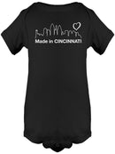 Made From Cincinnati Bodysuit -SmartPrintsInk Designs