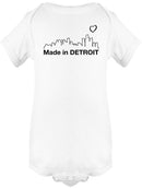 Made In Detroit Quote Bodysuit -SmartPrintsInk Designs
