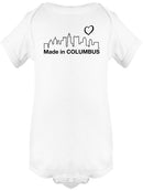 Made In Columbus Quote Bodysuit -SmartPrintsInk Designs