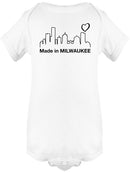 Made In Milwaukee Quote. Bodysuit -SmartPrintsInk Designs