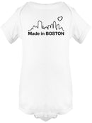 Made In Boston Quote Bodysuit -SmartPrintsInk Designs