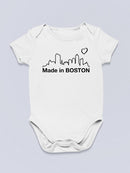 Made In Boston Quote Bodysuit -SmartPrintsInk Designs