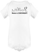 Made In Cincinnati Quote Bodysuit -SmartPrintsInk Designs