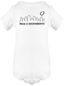 Made In Sacramento Quote Bodysuit -SmartPrintsInk Designs