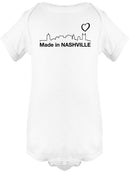 Made In Nashville Quote Bodysuit -SmartPrintsInk Designs