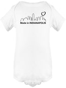 Made In Indianapolis Quote Bodysuit -SmartPrintsInk Designs