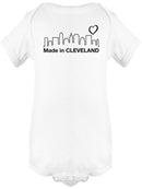 Made In Cleveland Quote Bodysuit -SmartPrintsInk Designs