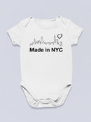 Made In N.Y.C. Quote Bodysuit -SmartPrintsInk Designs