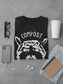 Compost Raccoon T-shirt -SmartPrintsInk Designs