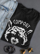 Compost Raccoon T-shirt -SmartPrintsInk Designs
